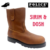 ORIGINAL POLICE SAFETY SHOES HIGH CUT - BROWN 9123