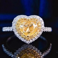 GIA💛心形黃鑽戒指