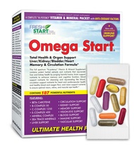 Omega Start Complete Daily Vitamin Pack | Whole Body Health & Immune Booster | Vitamin A, B, C, D, E