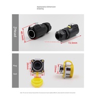 LP24 Waterproof Aviation Plug Socket RJ45 Network Cable Plug Quick Connector RJ45 Network Connector