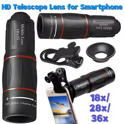 18/28/36X Telephoto Mobile Phone Lens HD High-Power Monocular Telescope External Connected To Mobile