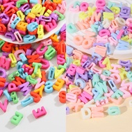 250grams Plastic Letter Beads Mix Letter Beads Flat Letter Beads for DIY Leatherette Keychain Holder