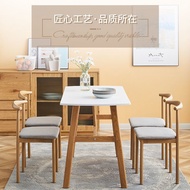 Spot parcel post Dining Table Small Apartment Home Modern Simple Dining Table and Chair Leisure Fast Dining Room Table and Chair Combination Dining Table Rectangular Table