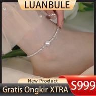 LUANBULE New Pearl Silver Anklet Women S999