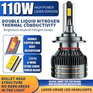 2pcs H4 H11 H7 LED Headlight 110W Super Bright H1 H11 9005 HB3 9006 9012 Double Copper Tube Turbo La