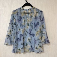 各款春夏薄上衣/Bou Jeloud啡色lace top/jill stuart紫藍色花朵襯衫/MK michael kelin藍色印花上衣/EME兩件式短版提花吊帶外套