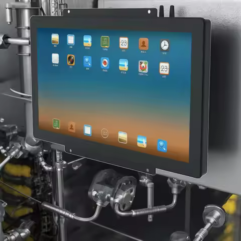 15.6 Inch Waterproof Intel J6412 Fanless Embedded Industrial Panel PC 2 Lan 6*RS232 RS485 Dual Displ