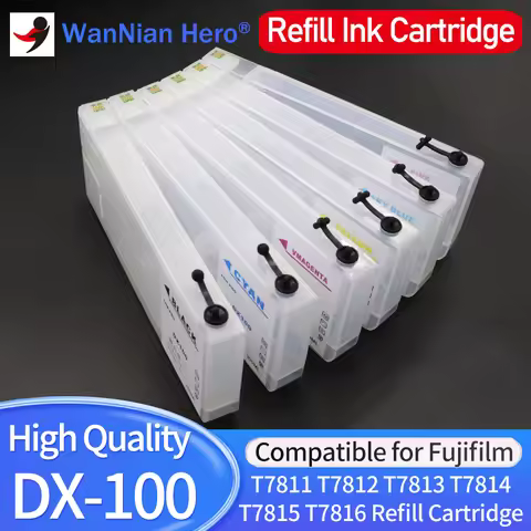 (6 colors) T7811-T7816 Empty refillable ink cartridge with chips for Fujifilm Frontier-S DX-100 Fuji