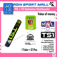[AOIX SPORT MALL] RSL x TS1 | Badminton shuttlecock/BOLA BADMINTON/BOLA TANGKIS/RSL/羽毛球