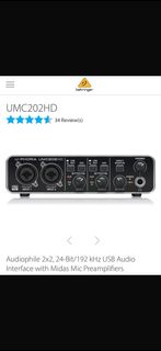 Behringer UMC202HD Preamp + Audio Technica AT2020 Mic