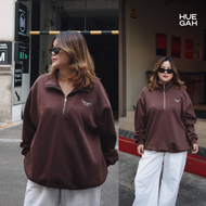 HUEGAH Classic Quarter Zip Pullover เสื้อแขนยาว คอปก มีซิป ไซซ์ใหญ่