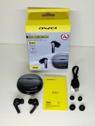 全新Awei - 用維T62雙咪ENC降噪藍牙耳機與充電倉 - $90