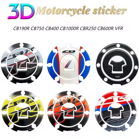 3D Carbon Brazing Oil tank Cover Sticker For Honda CB190R CB750 CB400 CB1000R CBR250 CB600R VF Fuel 