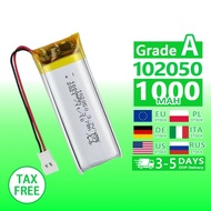 102050 3.7v 1000mAh Lithium polymer Battery 1100mah 1200mah 1500mah 2000mah 302025 302030 351423 Bat