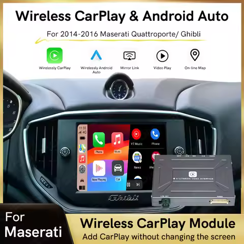 Wireless Carplay Android Auto Interface for Maserati Quattroporte Ghibli 2014-2016 Mirror-Link AirPl