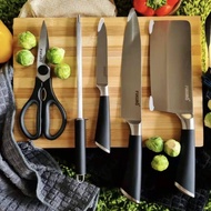 Fukuro Kitchen Stainless Steel Kitchen Culinary Knife Set - Cleaver Knife + Chef Knife + Utility Kni