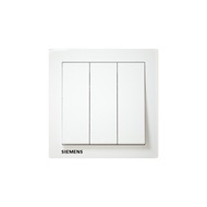 Siemens DELTA Relfa 10AX 3 Gang 1 Way Switch, White