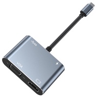 Cáp chuyển Type C 4 trong 1 Sang Hdmi / Vga / Usb / Usb-C 4k