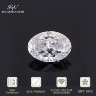 3*5mm-6*8mmSpecial Oval OS Moissanite diamond Mozambique diamond GH color 3EX cut naked diamond supp
