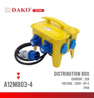 กล่องปลั๊กกระจายไฟ DAKO 32A 2P+E กันน้ำ IP44 A12MB03-4