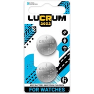 Bateri Jam Tangan Lucrum 2-Pek untuk Penggantian Casio G Shock - Bateri Jam Tangan CR2025 Serasi den