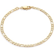 Essentials 14K Gold Plated Figaro Chain Bracelet