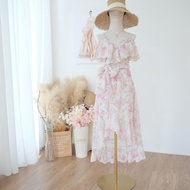 印花連身裙，海邊度假連身裙，派對連身裙