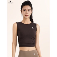 Áo croptop nữ form crop KSMLOOK áo thun nữ tanktop thiết kế sườn nếp gấp nhún eo phong cách cá tính
