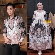BAJU batik couple 2025-batik batik pasangan suami istri batik kemeja dan gamis jumbo modern terbaru