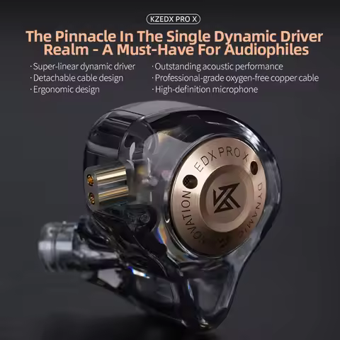 KZ EDX PRO X Dynamic Drive Earphone HIFI Bass Earbud DJ Sport Music Cancelling Headsets