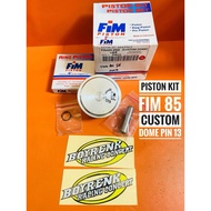PISTON KIT FIM 85 DIAMETER 63.5/64/, 5/65 PIN/PEN 13 CUSTOME DOME RAW/DOME _BOYRENK RACING CONCEPT