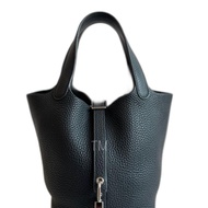 Hermes Picotin 18 Bag Tas Black PHW Stamp D, complete set