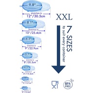 Longzon Silicone Stretch Lids 14 Pack Include 2Pcs Size up to 9.8'' Diameter,Reusable Durable Food S