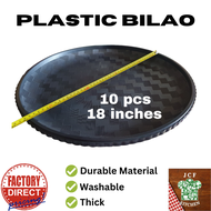 JCF KITCHEN STORE | 10 PCS BLACK BILAO | SIZE 10 12 14 16 18 | RATTAN | PLASTIC | DURABLE | LOCAL MA