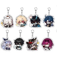 Layered Acrylic Keychain, Elysia Anime Keychain, Game Peripheral Keychain, DIY Acrylic Pendant, Cute
