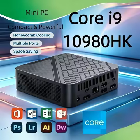 High-Performance Mini PC Portable Intel i9 10980HK 16GB RAM 1TB/2TB USB 3.0 Wi-Fi6 DDR4 high-frequen