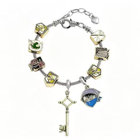 Attack on Titan Mikasa Ackerman DIY Bracelet Anime peripherals fashion cartoon cosplay accessories a