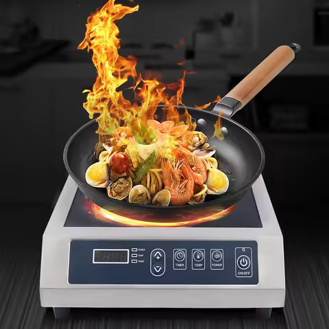 Induction Cooktop 110V 1800W High Power Stainless Steel Housing 13 Adjustable Speeds Commercial Indu