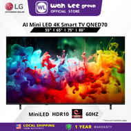 LG  43" 50" 55" 65" 75" 85" 4K UHD Smart webOS TV - QNED Quantum Dot NanoCell α5 AI Processor Magic 