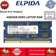 ELPIDA DDR3แล็ปท็อป RAM 4GB 8GB 1066/1333/1600MHz SODIMM หน่วยความจำ DDR3L PC3L-12800S
