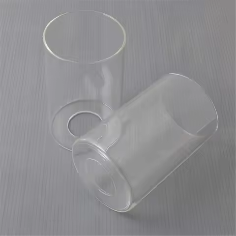 Transparant Cylinder Glass Lamp Shade Replacement for E27 E26 Screw Socket Clear Glass Cover Vanity 