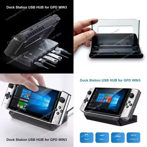For Dock Station USB Hub for GPD WIN 3 Windows 10 Gaming Laptop Docking Station for Handheld Game Co
