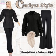 KEMEJA Modern Women's Suit (Fitted Shirt, Cutbray Pants, Bella Square, Bag) 3in1 for Today's Teenage