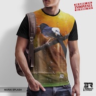 Splash MURAI BIRD IMAGE PRINTING T-SHIRT - KICAU MANIA LOVERS MURAI BATU MEDAN DISTRO ORIGINAL UNIQU