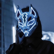 COSPLAY道具Fortnite Sky Fox Cosplay Glowing Mask Full Face Halloween Costume Party Comic Con Performan