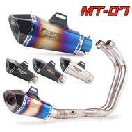 ระบบท่อไอเสียรถจักรยานยนต์แบบเต็ม MT-07 Fengge1 FZ-07หนีโมโตสำหรับยามาฮ่า MT07 FZ07 2014-2021 MT 07 