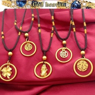The new 916 gold peace buckle love coin pendant for men and women braided necklace gold inheritance prime ring salehot
