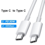 30W สายชาร์จ USB type C ยาว 1 เมตร Super Fast Charging Cable for USB Huawei Xiaomi Samsung OPPO VIVO