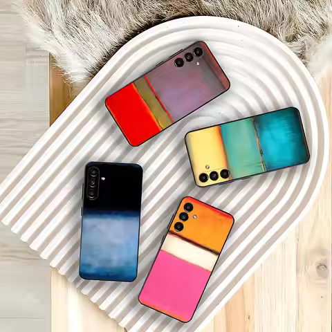 Mark R-Rothko Art For Samsung Galaxy A73,31,32,72,41,53,52,71,22,5G,Note,J7,8,9 Soft Black Phone Cas