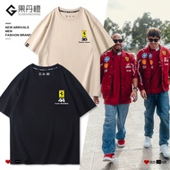Ferrari F1 Driver T-Shirt Short Sleeve Fan Favorite Hamilton 44 Leclerc 16 Cotton Crew Neck Print Te